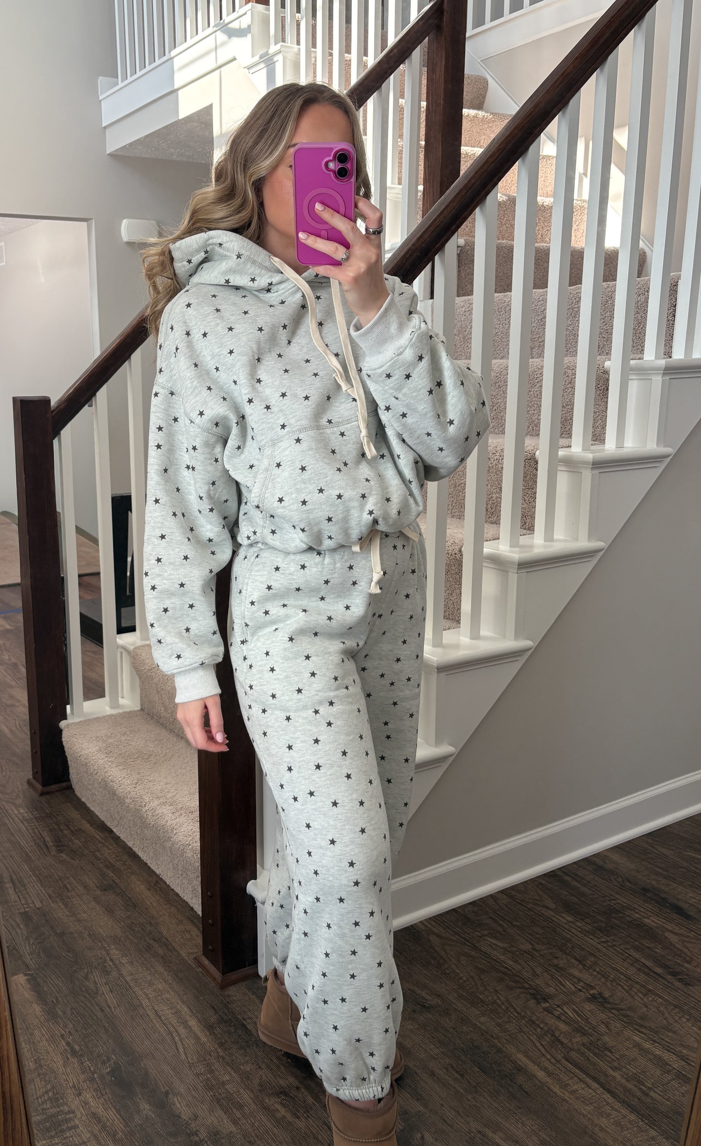 Heather Grey Star Sweatpants