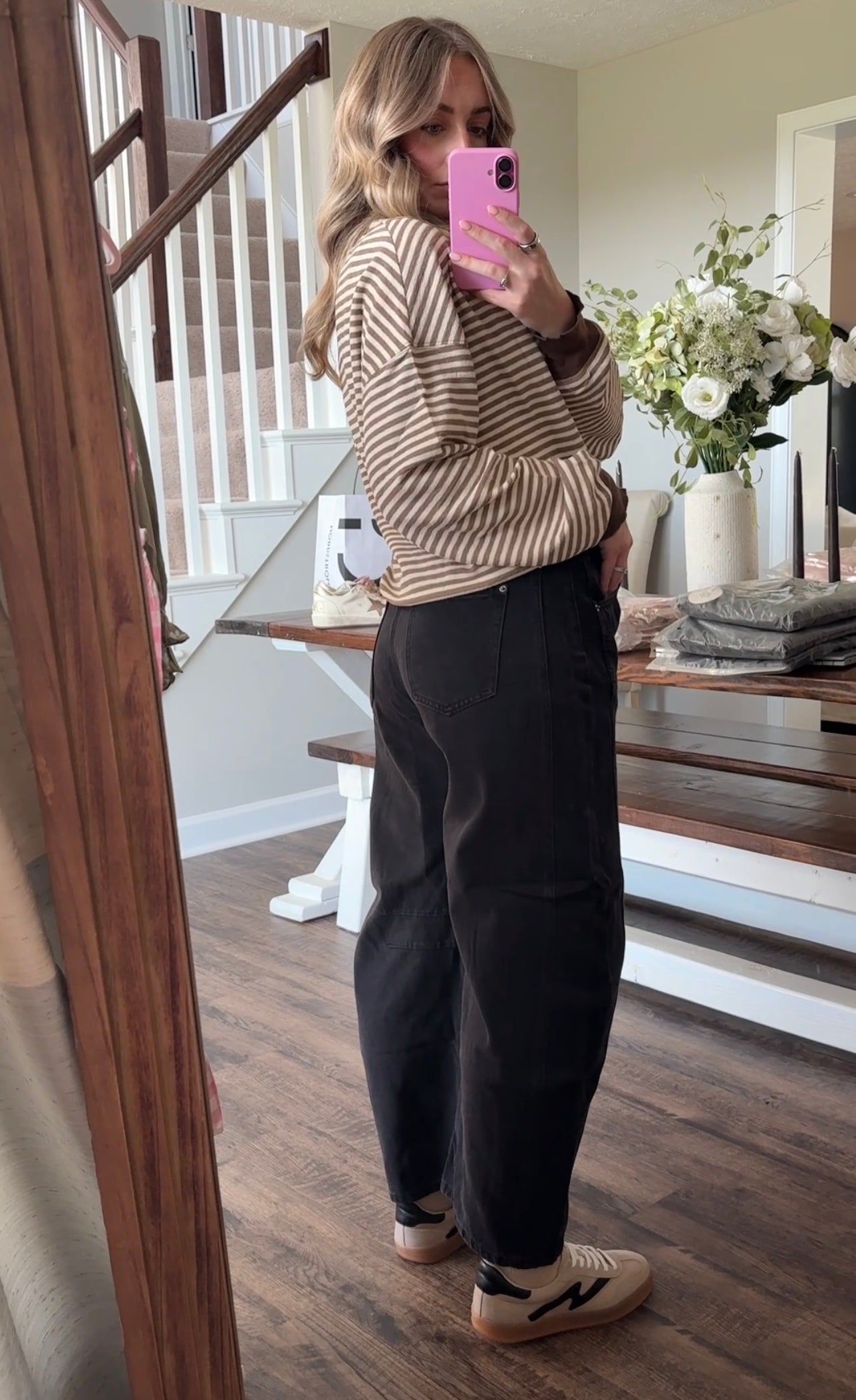 RESTOCK Black Barrel Jeans