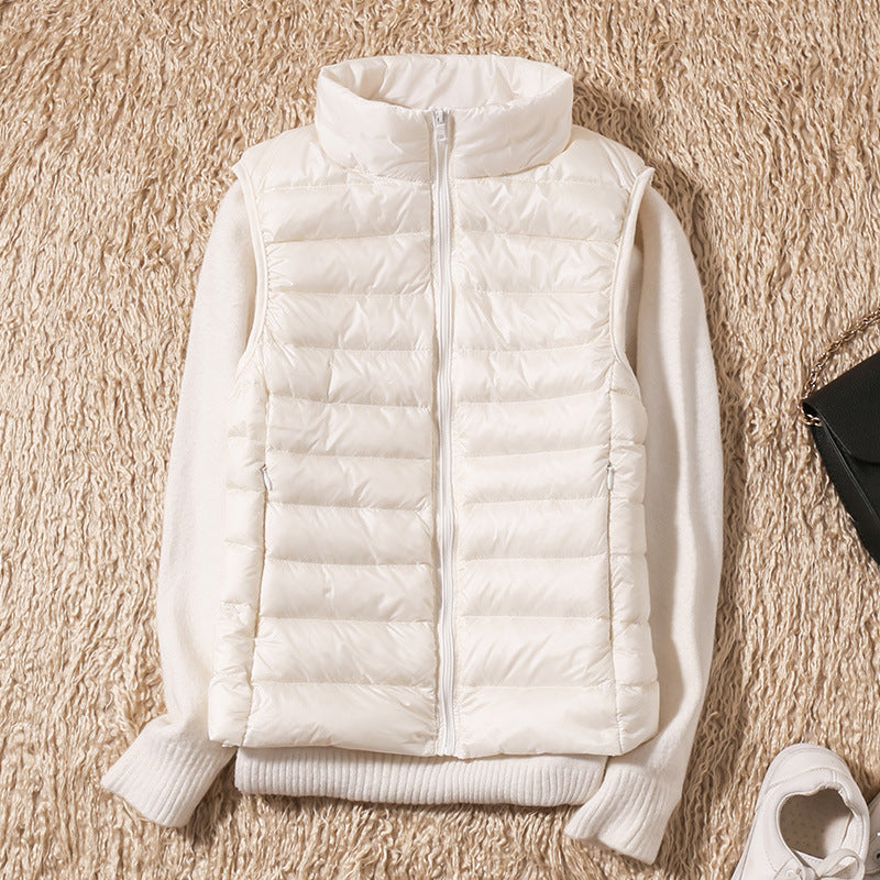 Amira | Lightweight Puffer Vest with Pleated Design