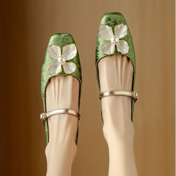 Genine | Elegant Slingback Low Heels