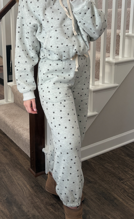 Heather Grey Star Sweatpants
