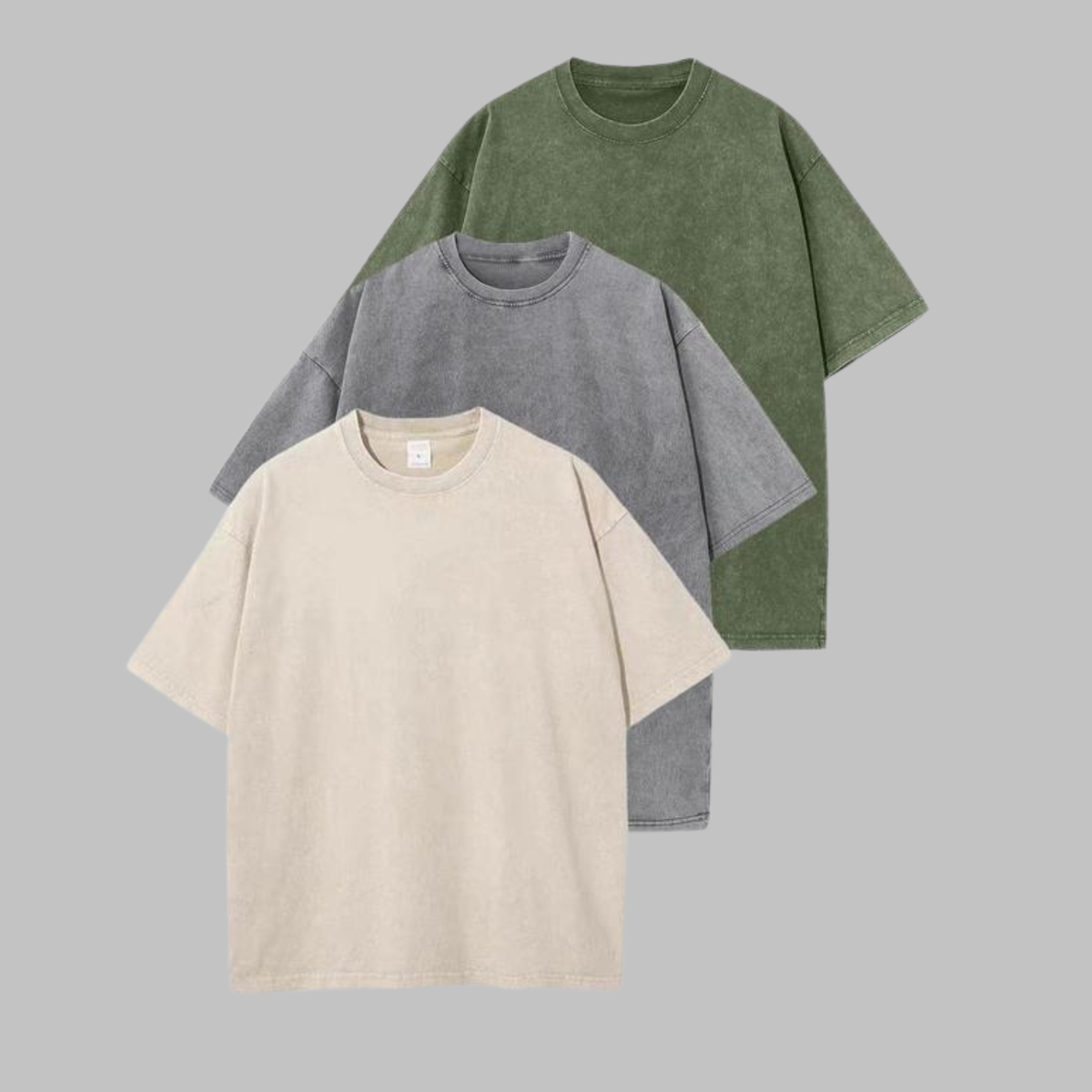 Afina | Casual Oversized Wash Crew Neck Unisex Shirt