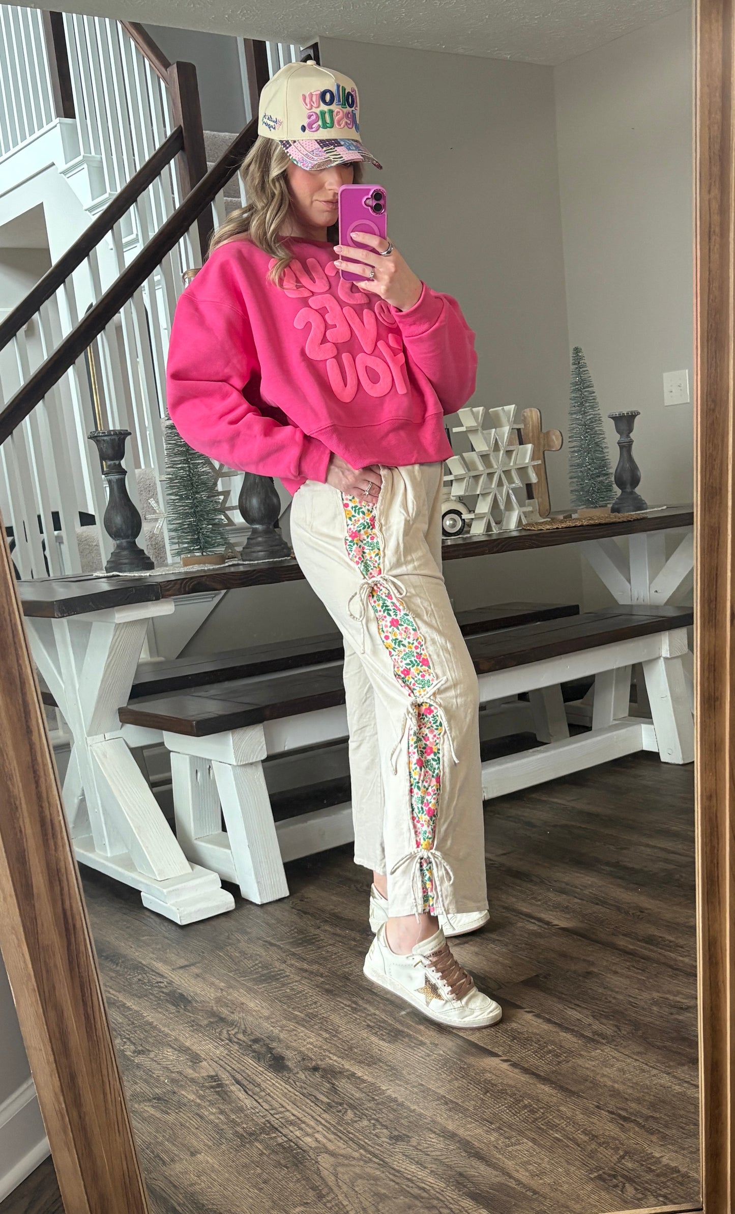 Floral Tie Sweatpants