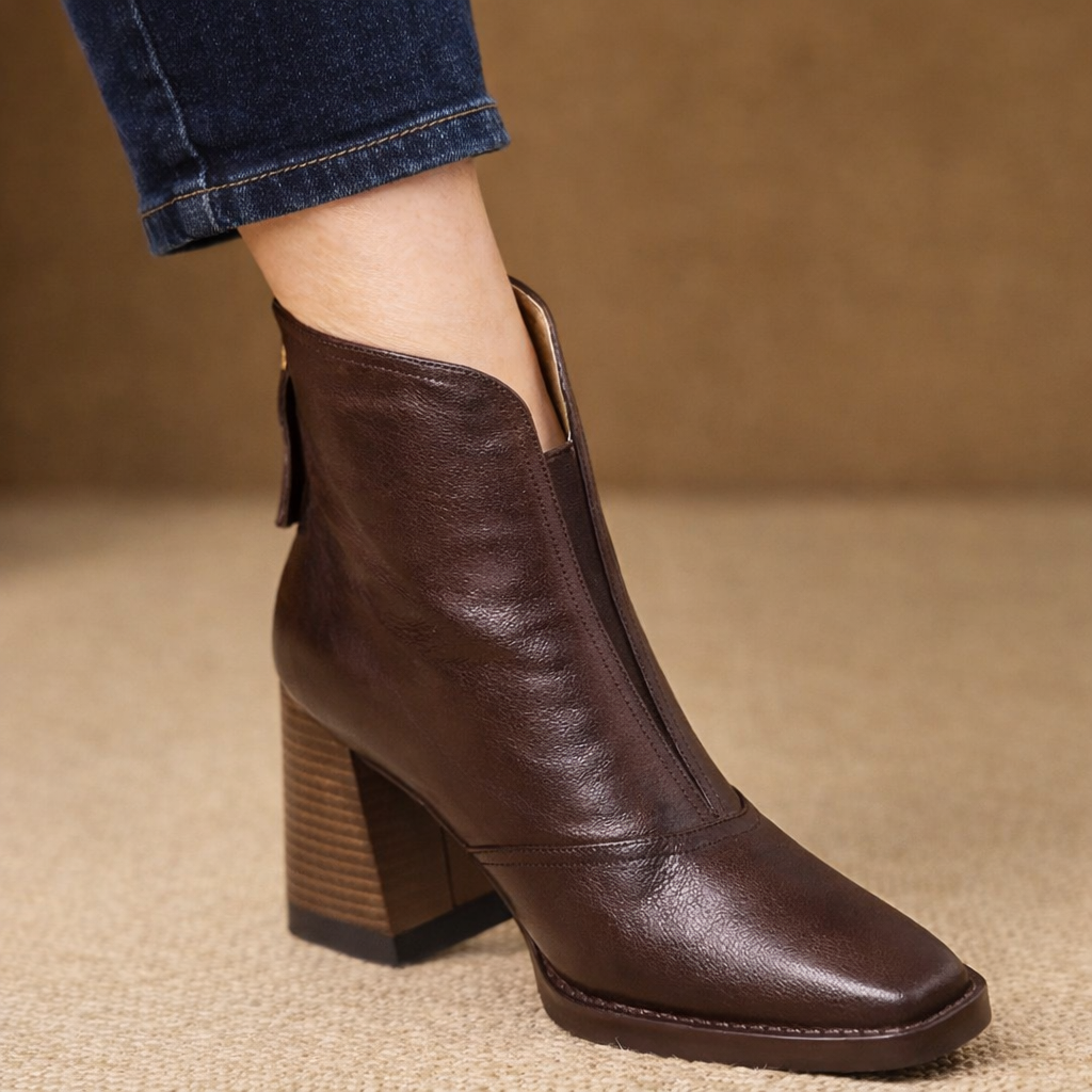 Claudia | Luxury Ankle Boots with Mid Heel