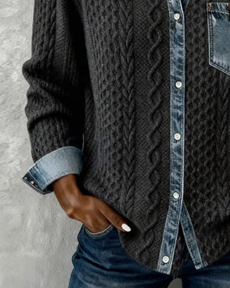 Juliane | Knitted Denim Sweater