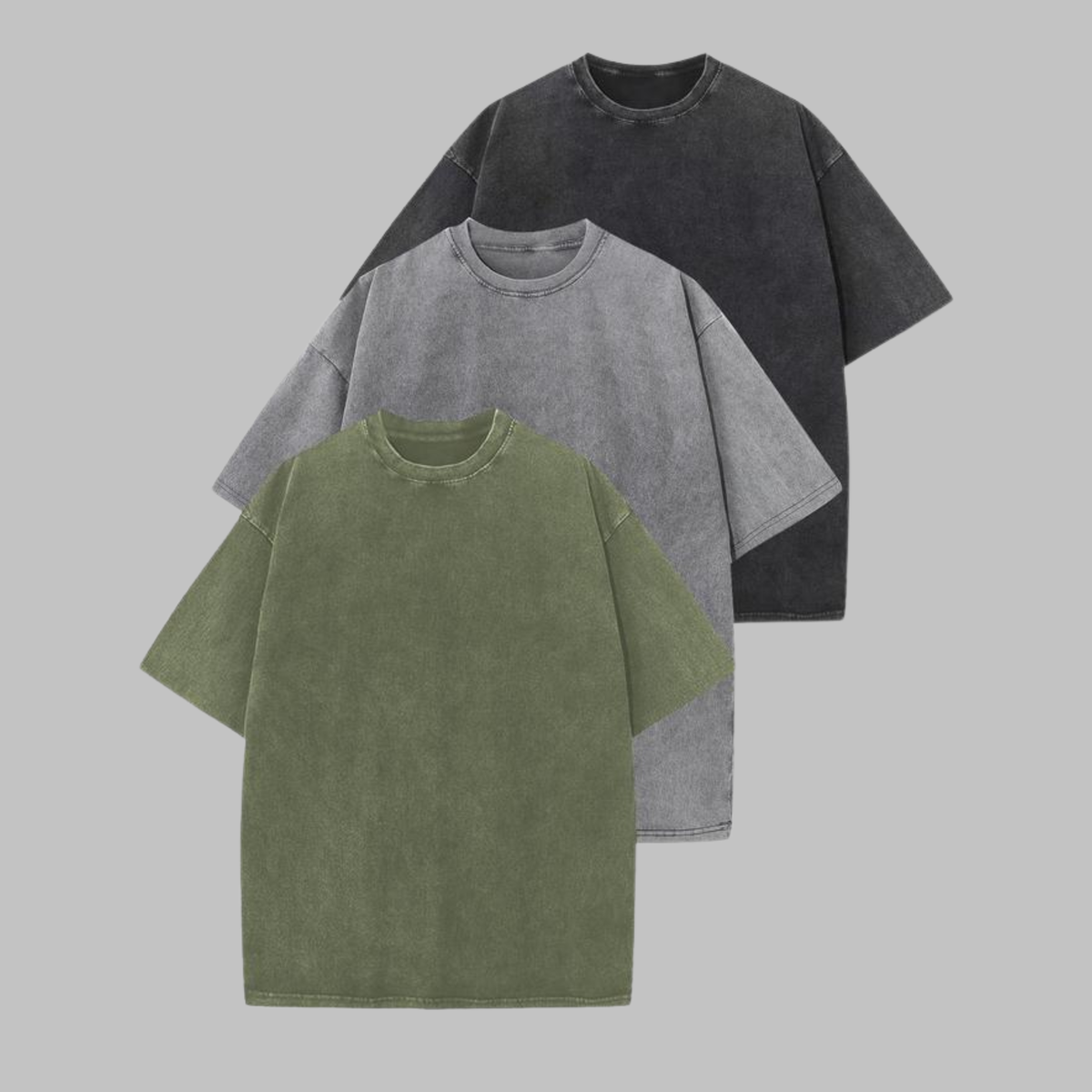 Afina | Casual Oversized Wash Crew Neck Unisex Shirt