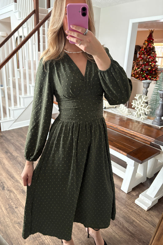 Green Texture Dress