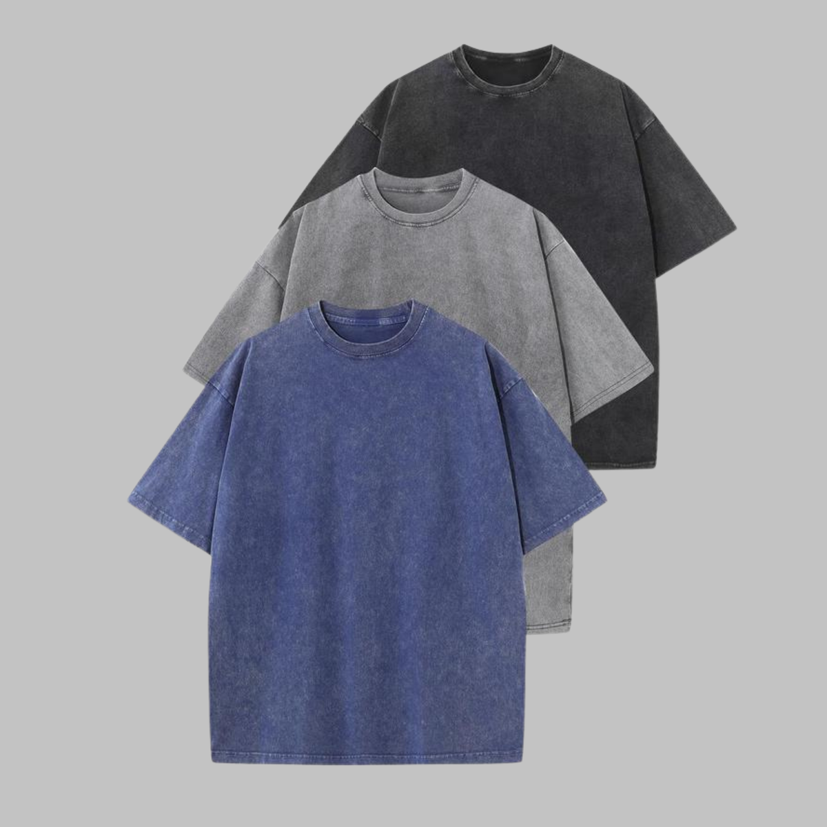 Afina | Casual Oversized Wash Crew Neck Unisex Shirt