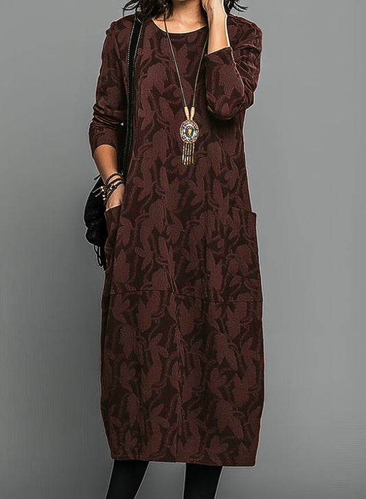 Dina | Elegant Tummy Covering  Maxi Dress