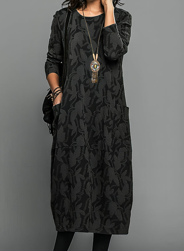 Dina | Elegant Tummy Covering  Maxi Dress