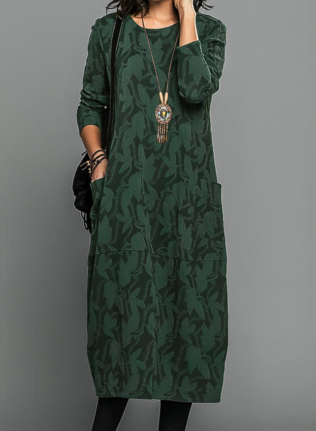 Dina | Elegant Tummy Covering  Maxi Dress