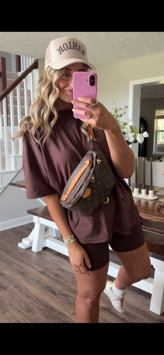 Brown Short Set