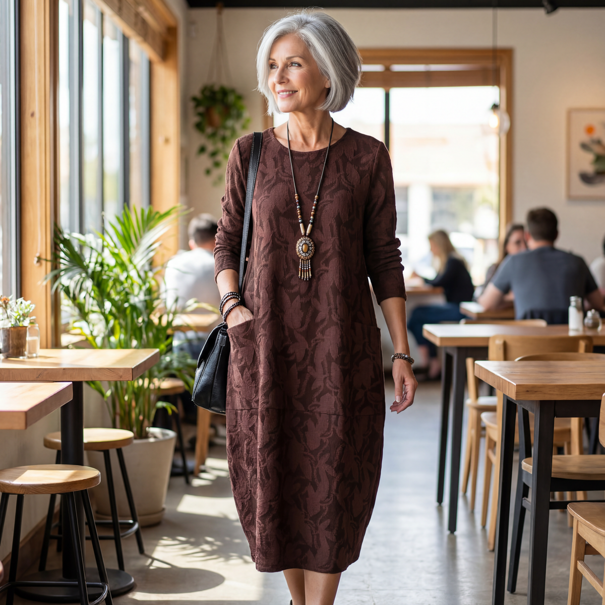 Dina | Elegant Tummy Covering  Maxi Dress