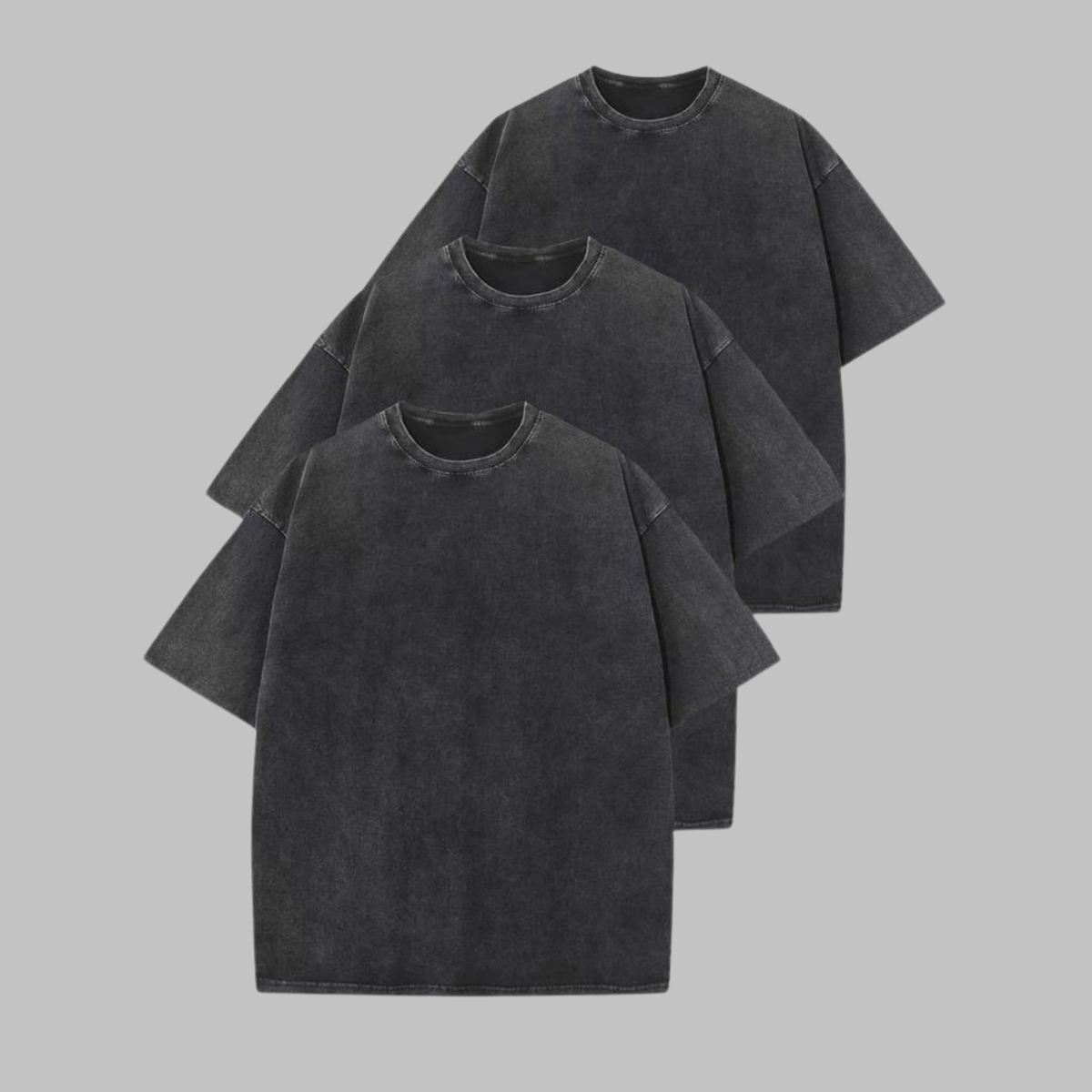 Afina | Casual Oversized Wash Crew Neck Unisex Shirt