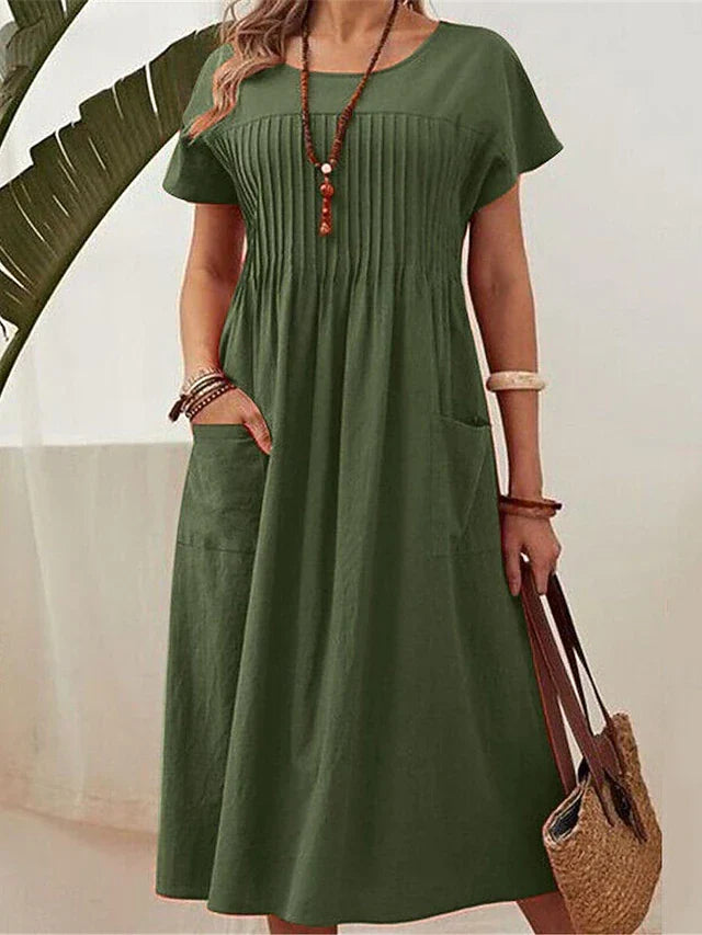 Dorien | Pleated Midi Dress