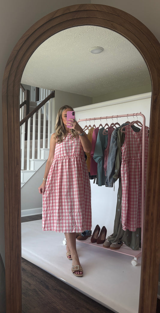Pink Gingham Dress