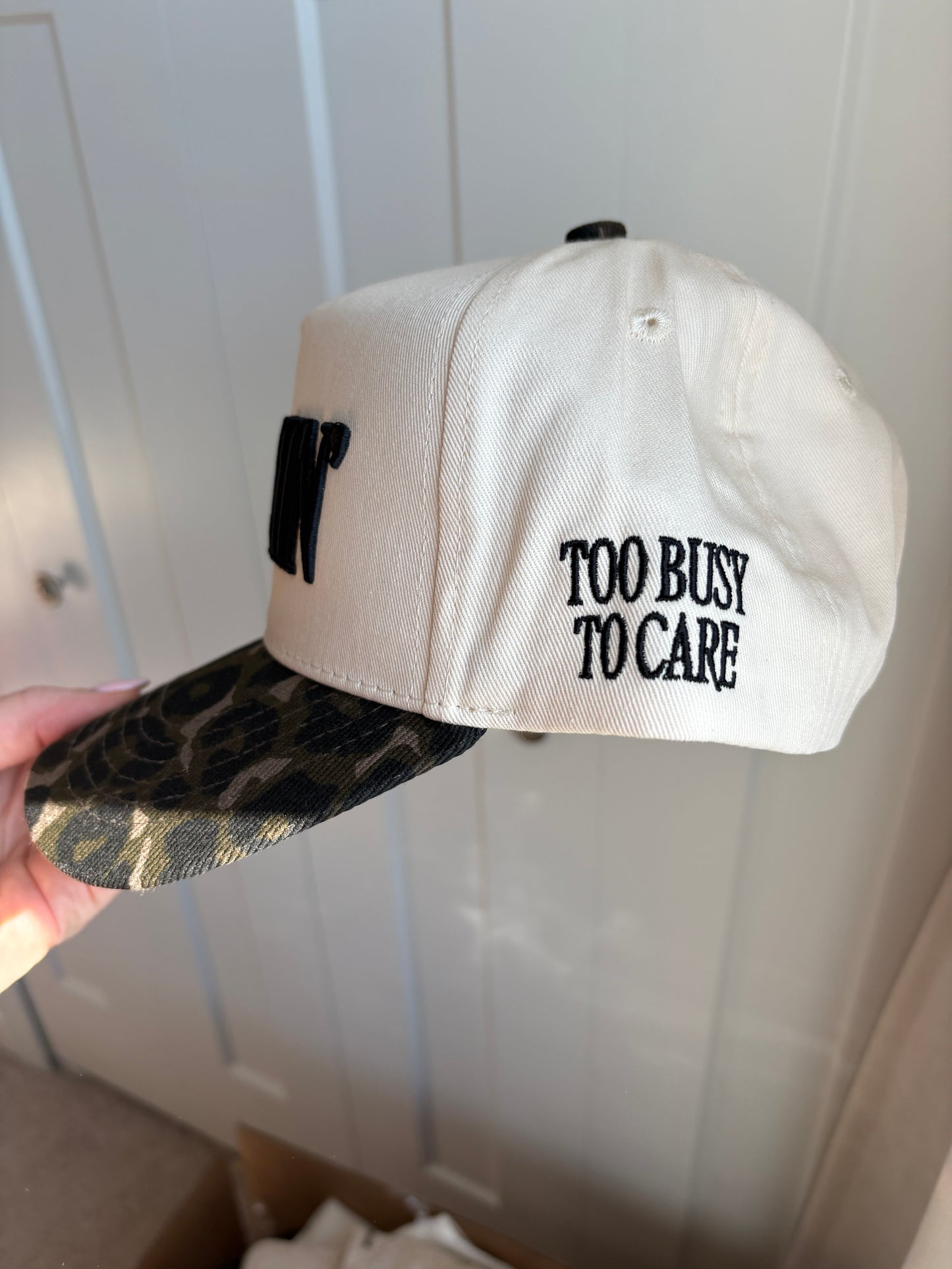 Cheetah Print Mom Trucker Hat