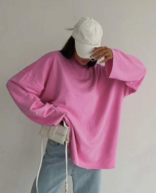 Pink Long Sleeve Slouch Top