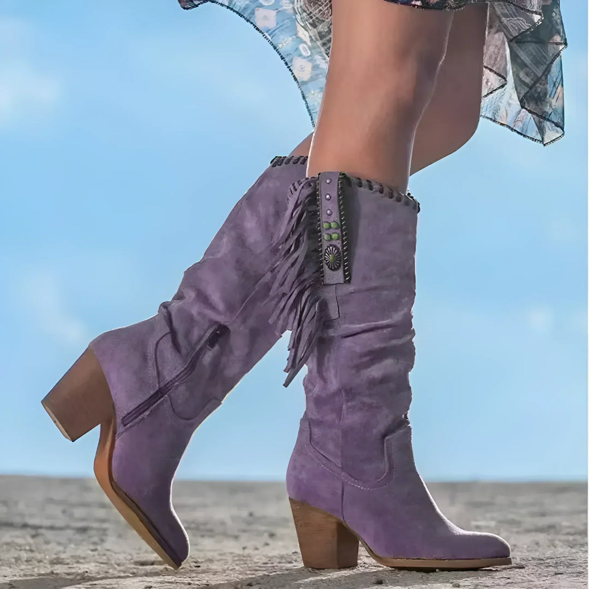 Harlow | Classic Western Fringe Boots