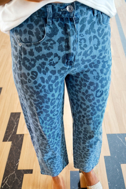 Leopard Barrel Jeans
