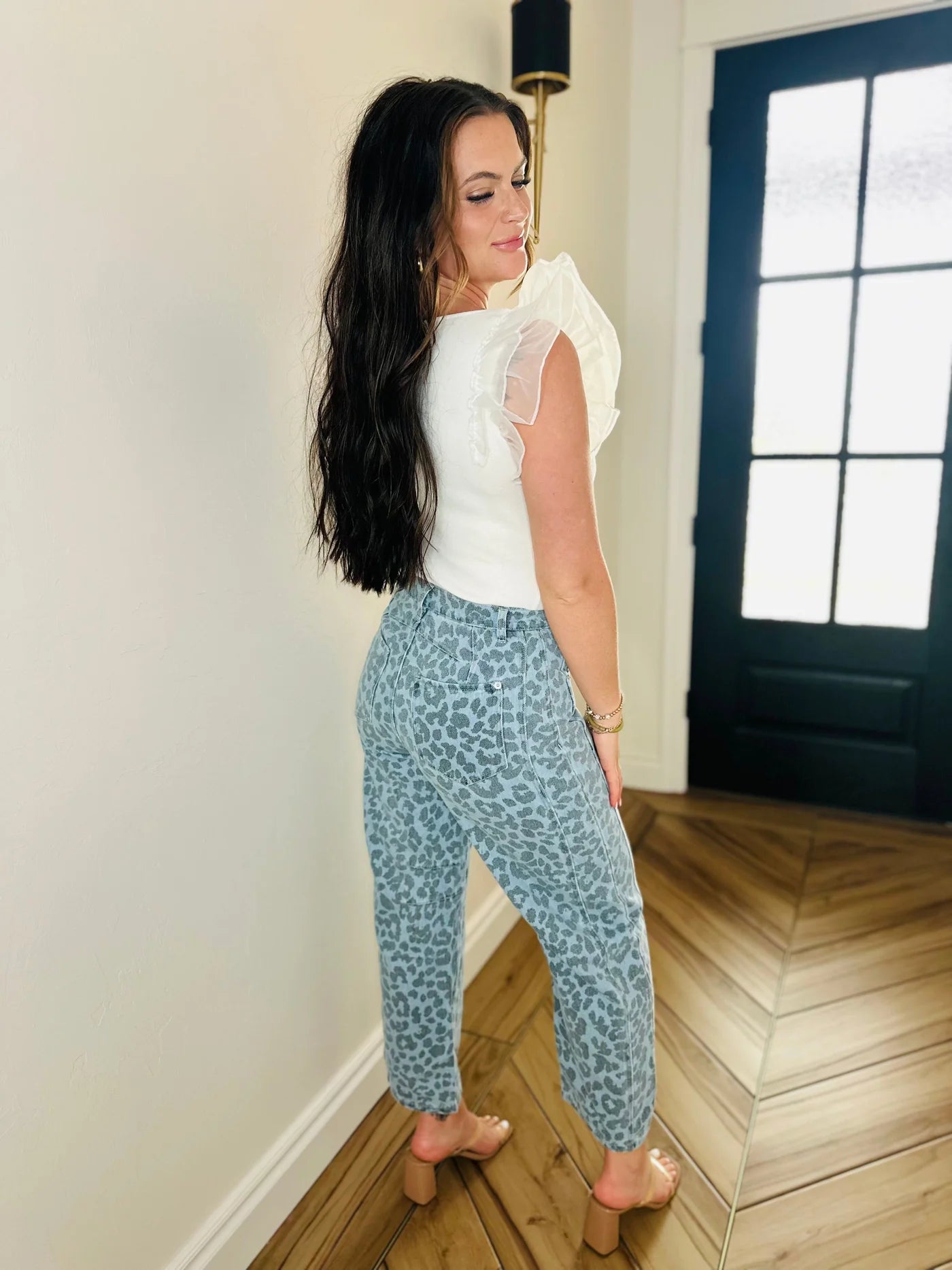 Leopard Barrel Jeans
