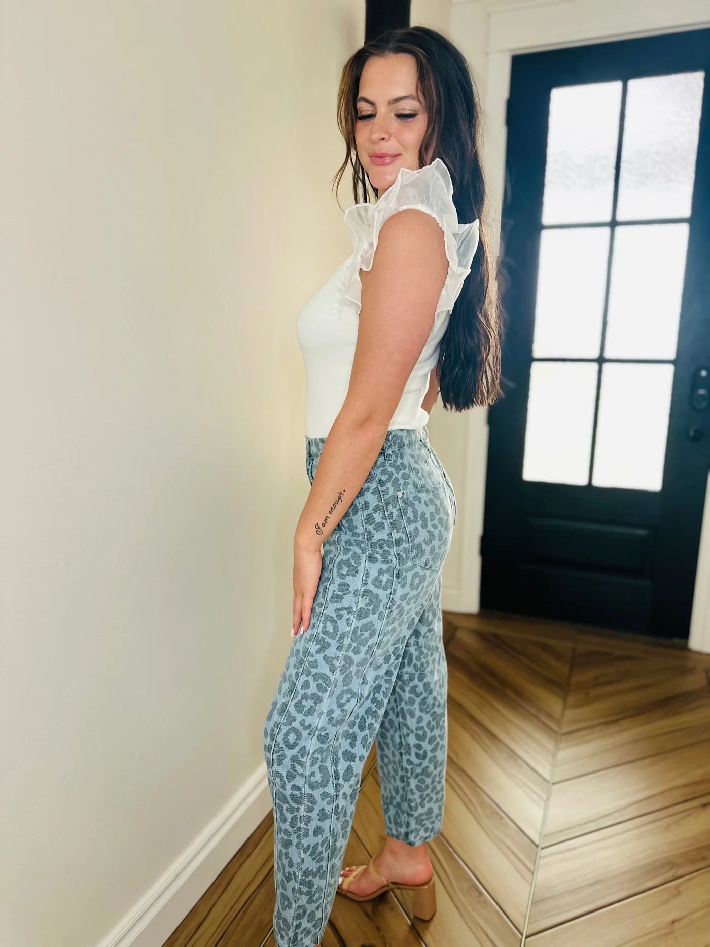 Leopard Barrel Jeans
