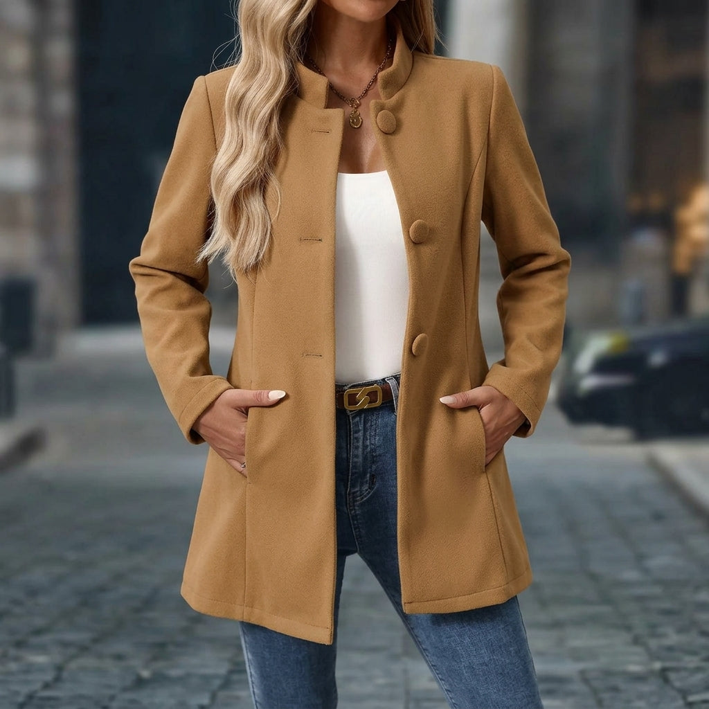 Lisa | Women’s Collar Button Front Coat