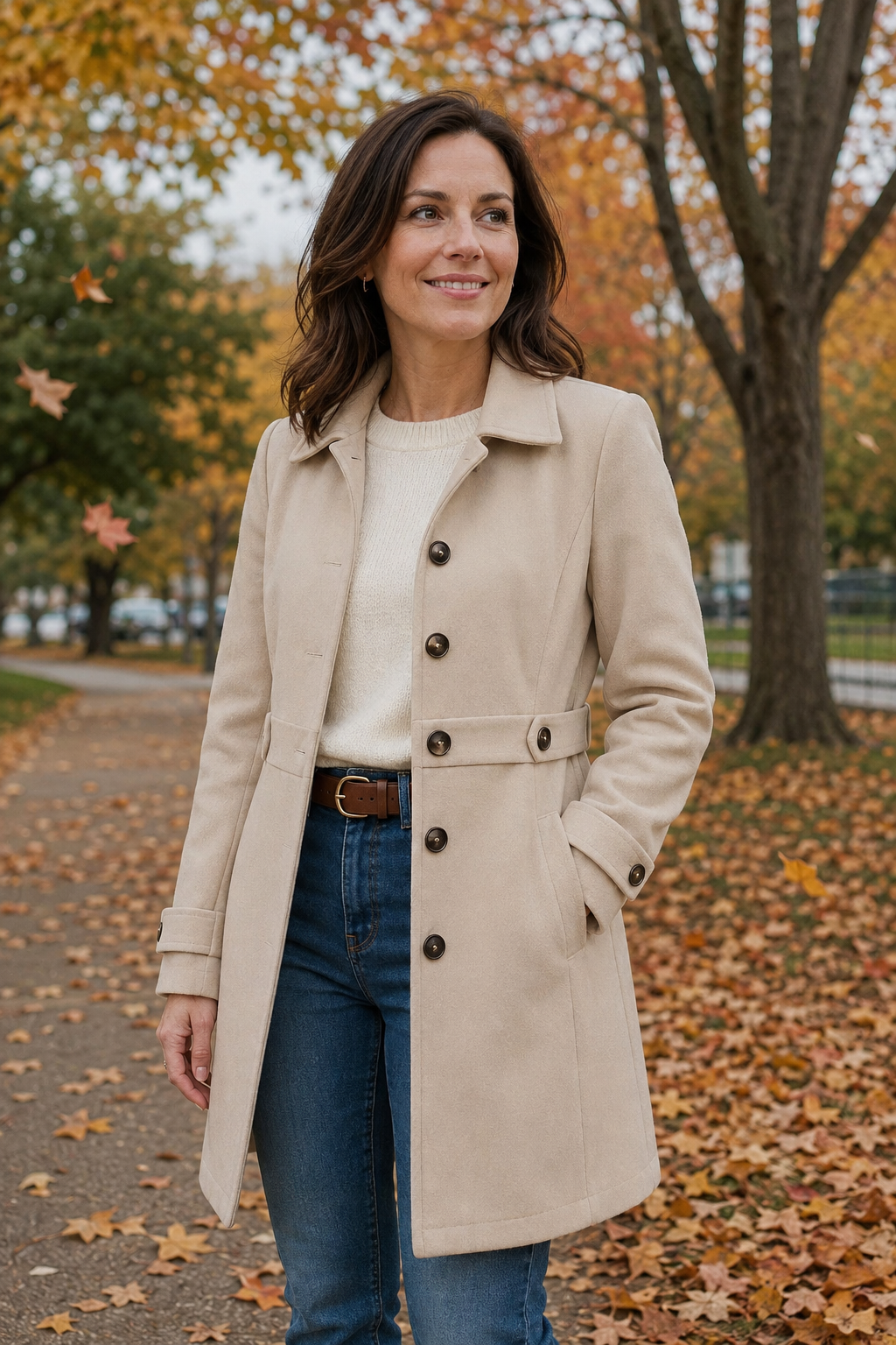 Mae | Women’s Tailored Trench Coat with Belt