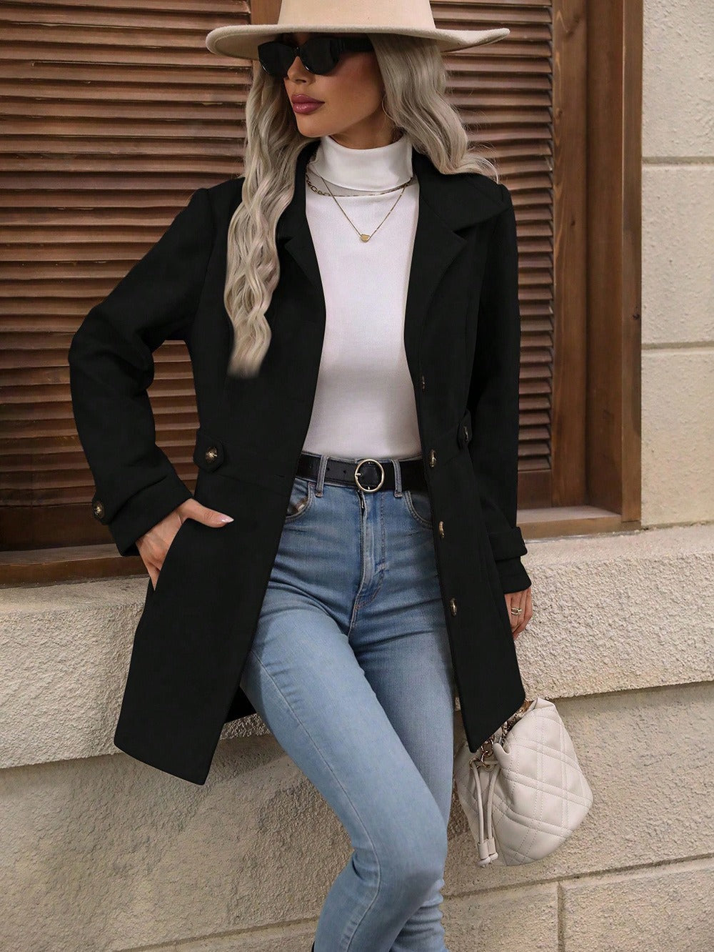 Mae | Women’s Tailored Trench Coat with Belt
