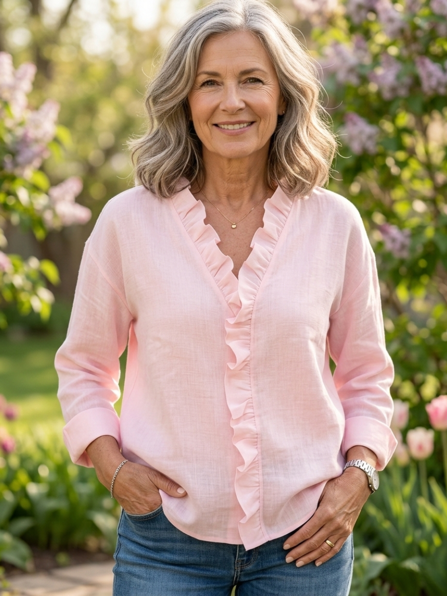 Karen | Soft Ruffle Everyday Blouse