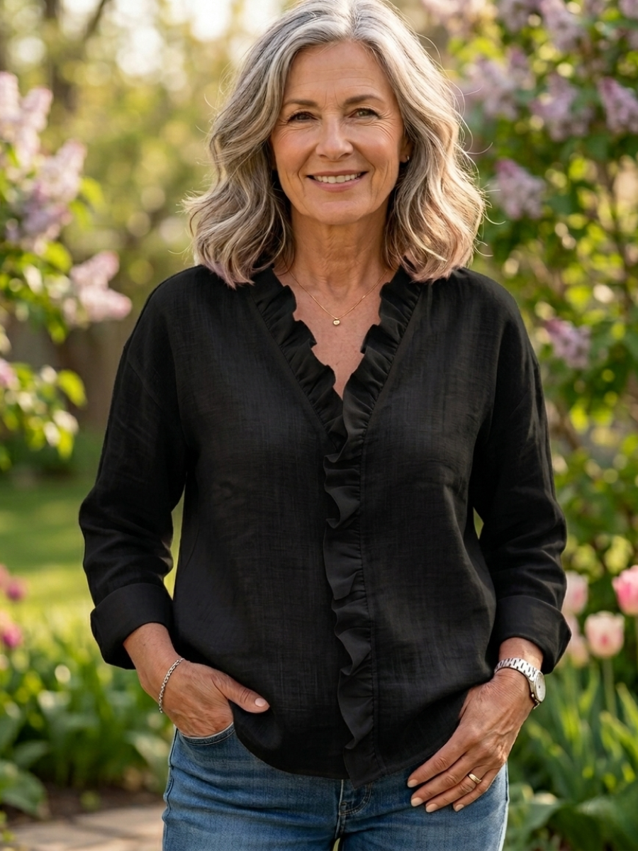 Karen | Soft Ruffle Everyday Blouse