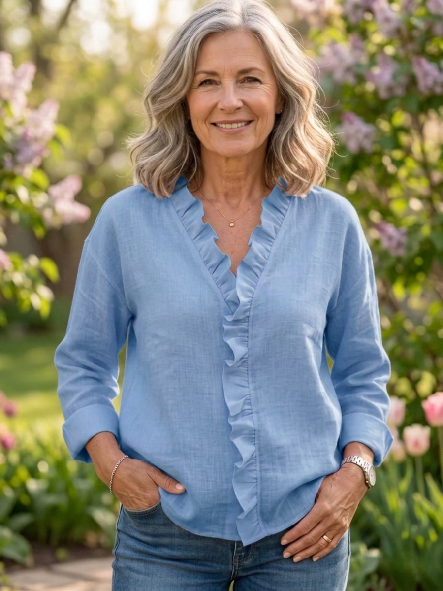 Karen | Soft Ruffle Everyday Blouse