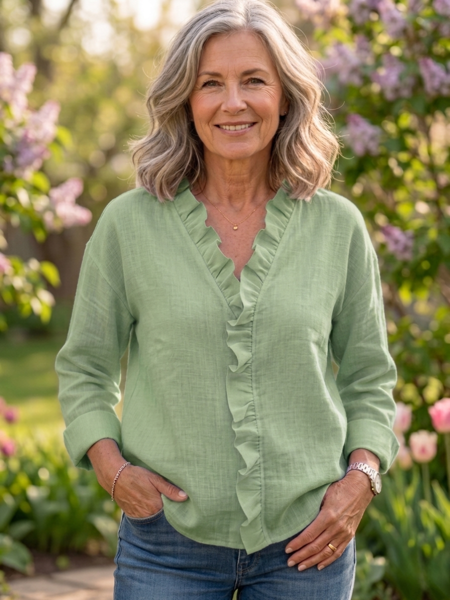 Karen | Soft Ruffle Everyday Blouse
