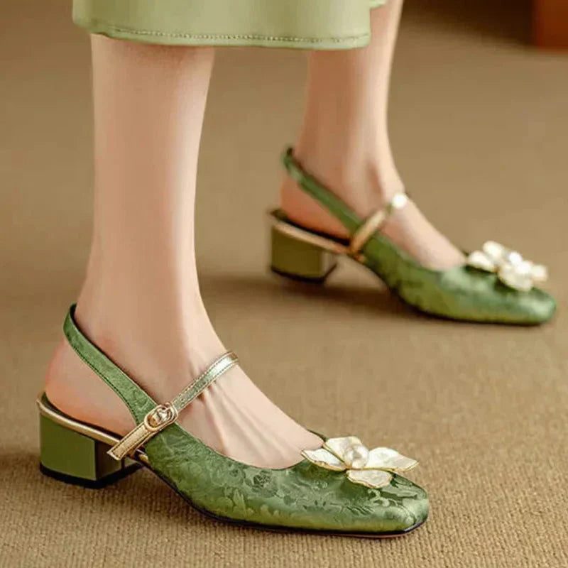 Genine | Elegant Slingback Low Heels
