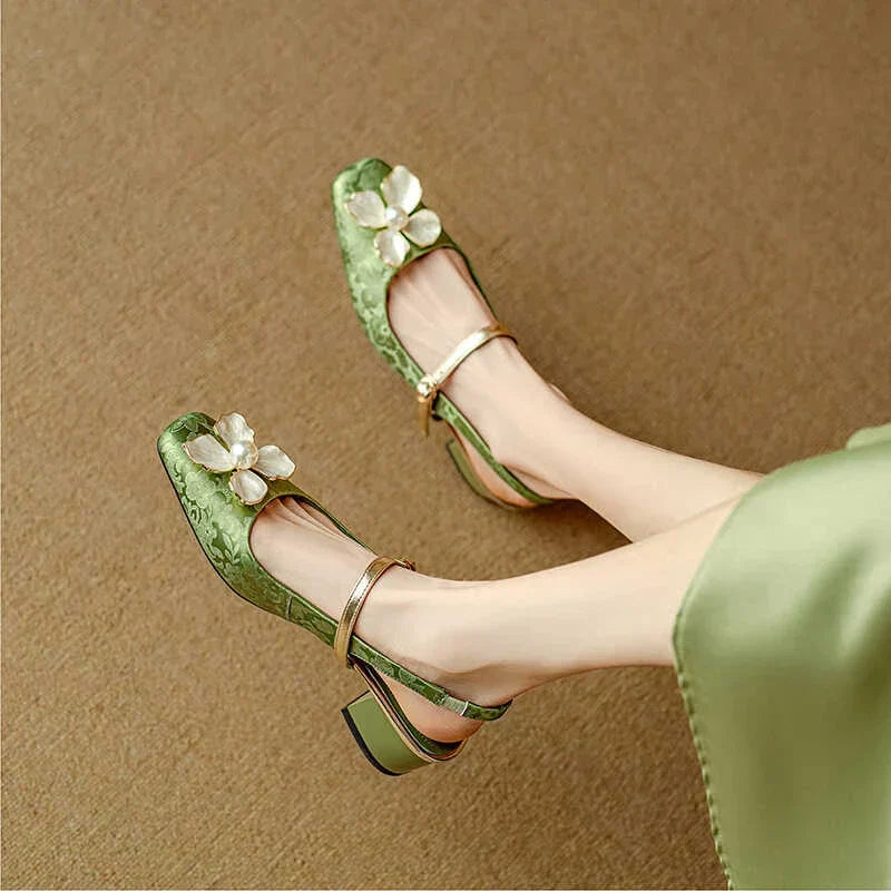 Genine | Elegant Slingback Low Heels