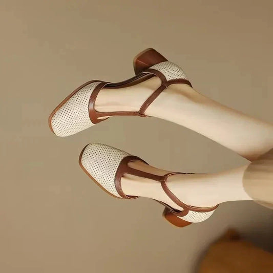 Isava | Mid Heel Shoes Real Leather