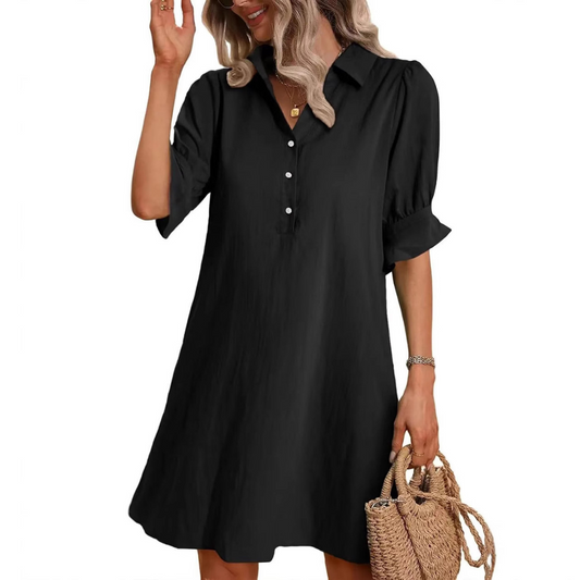 Franchesca | Casual Button Down Shirt Dress