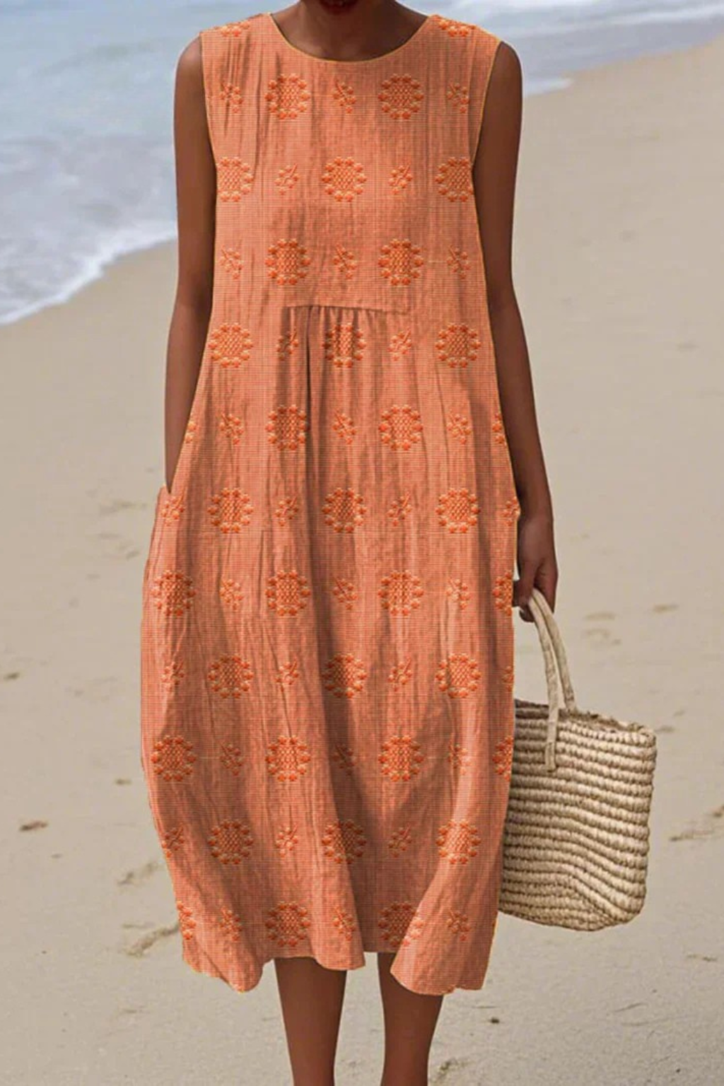 Piper | Sleeveless Dress with Embroidery