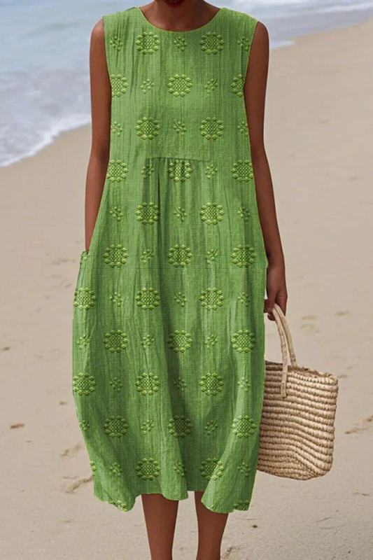 Piper | Sleeveless Dress with Embroidery