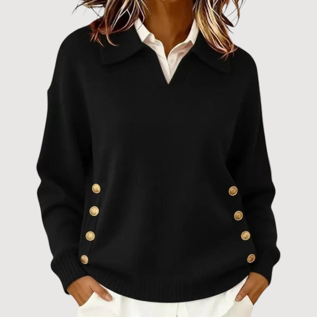 AIRA | Comfortable Button Sweater