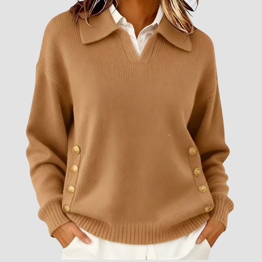AIRA | Comfortable Button Sweater