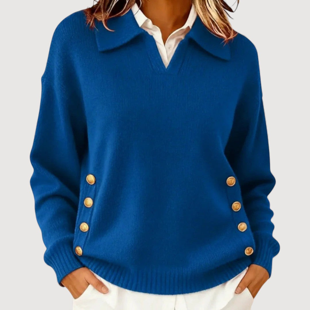 AIRA | Comfortable Button Sweater