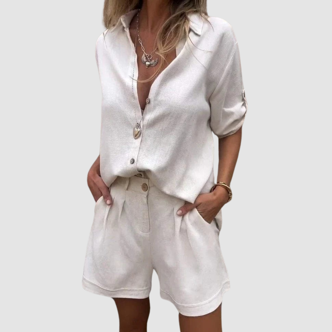 Alba Summer Set | Lightweight Top and Relaxed Trousers
