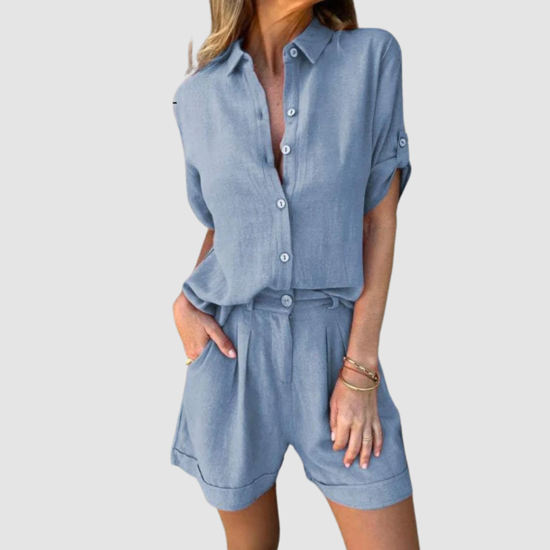 Alba Summer Set | Lightweight Top and Relaxed Trousers