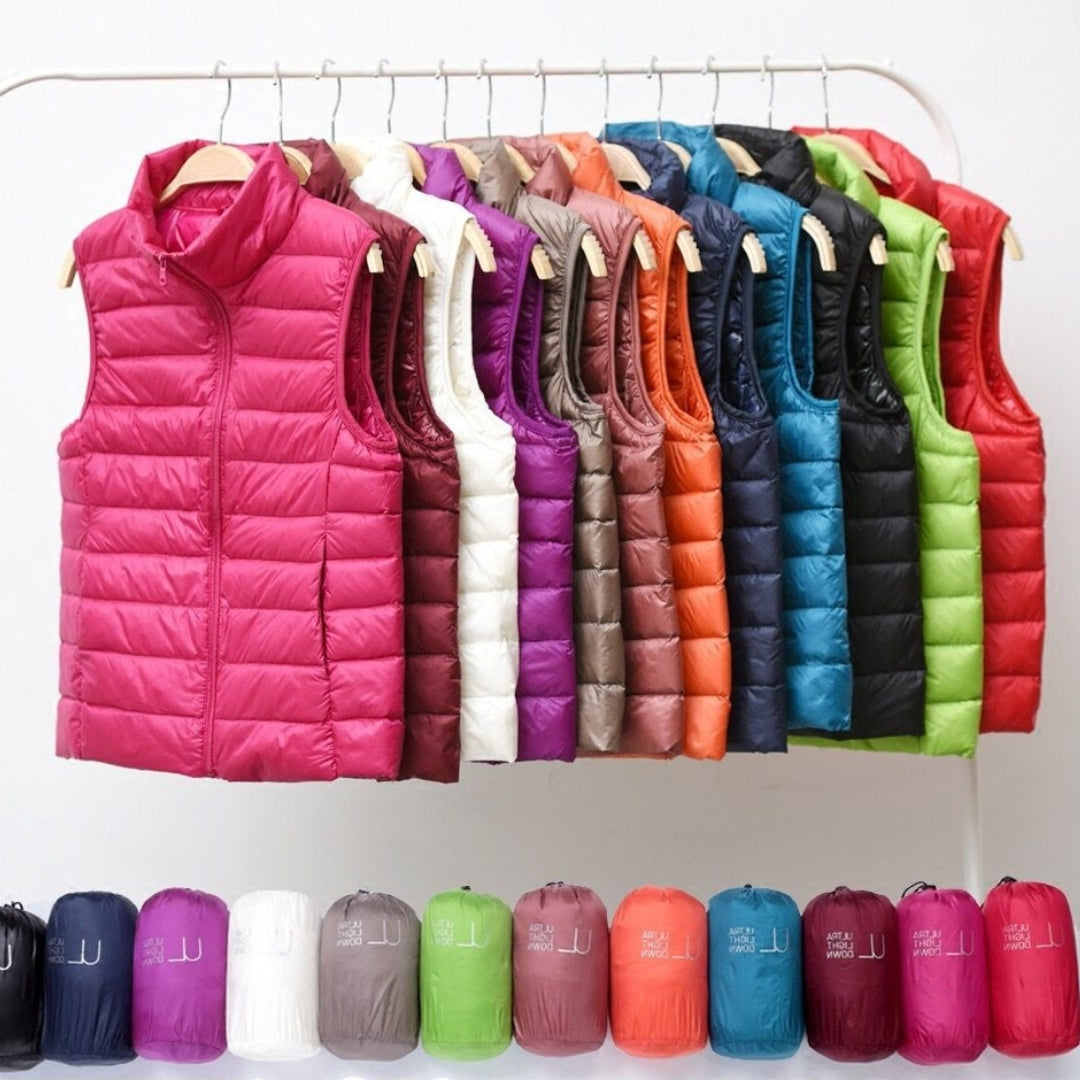 Amira | Lightweight Puffer Vest with Pleated Design