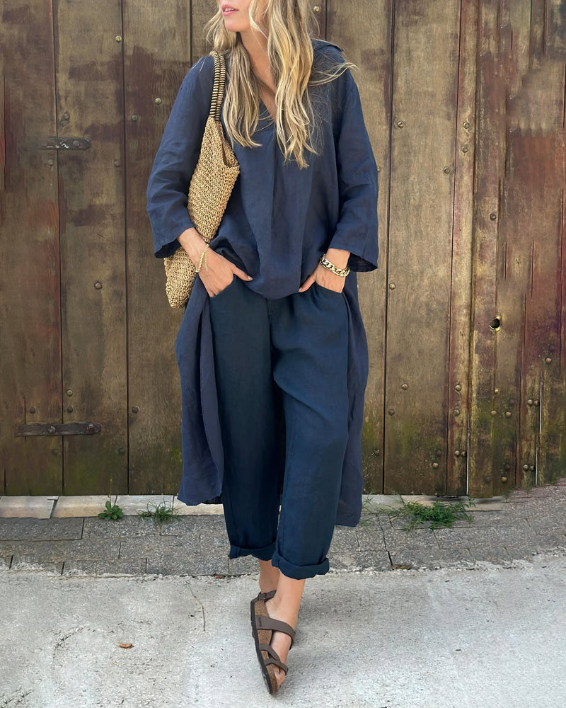 Carolyn Chic and Comfortable Set | Coordinated Top and Relaxed-Fit Bottoms