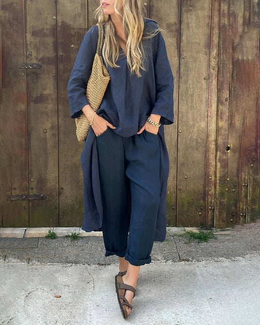 Carolyn Chic and Comfortable Set | Coordinated Top and Relaxed-Fit Bottoms