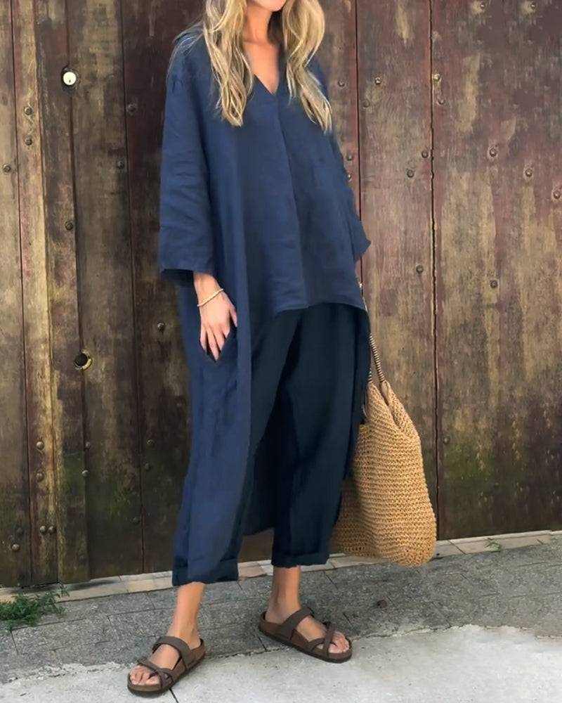 Carolyn Chic and Comfortable Set | Coordinated Top and Relaxed-Fit Bottoms
