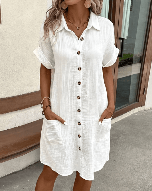 Lucette | Button Shirt Midi Dress