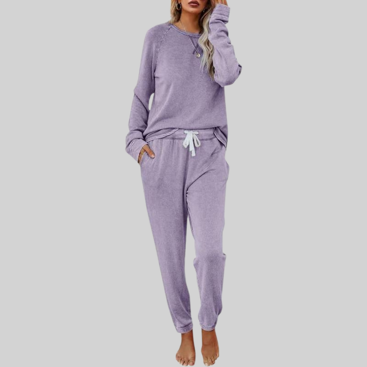 Christine | Casual Long Sleeve and Sweatpants Set